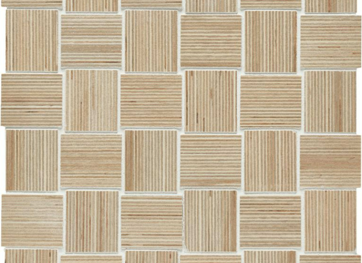 Shibusa in Crema Basketweave Mosaic