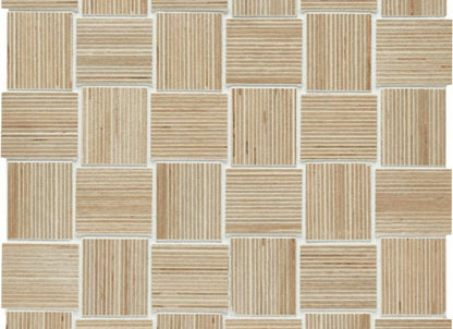 Shibusa in Crema Basketweave Mosaic