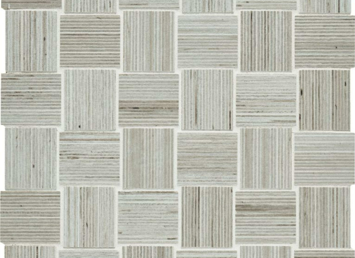 Shibusa in Grigio Basketweave Mosaic