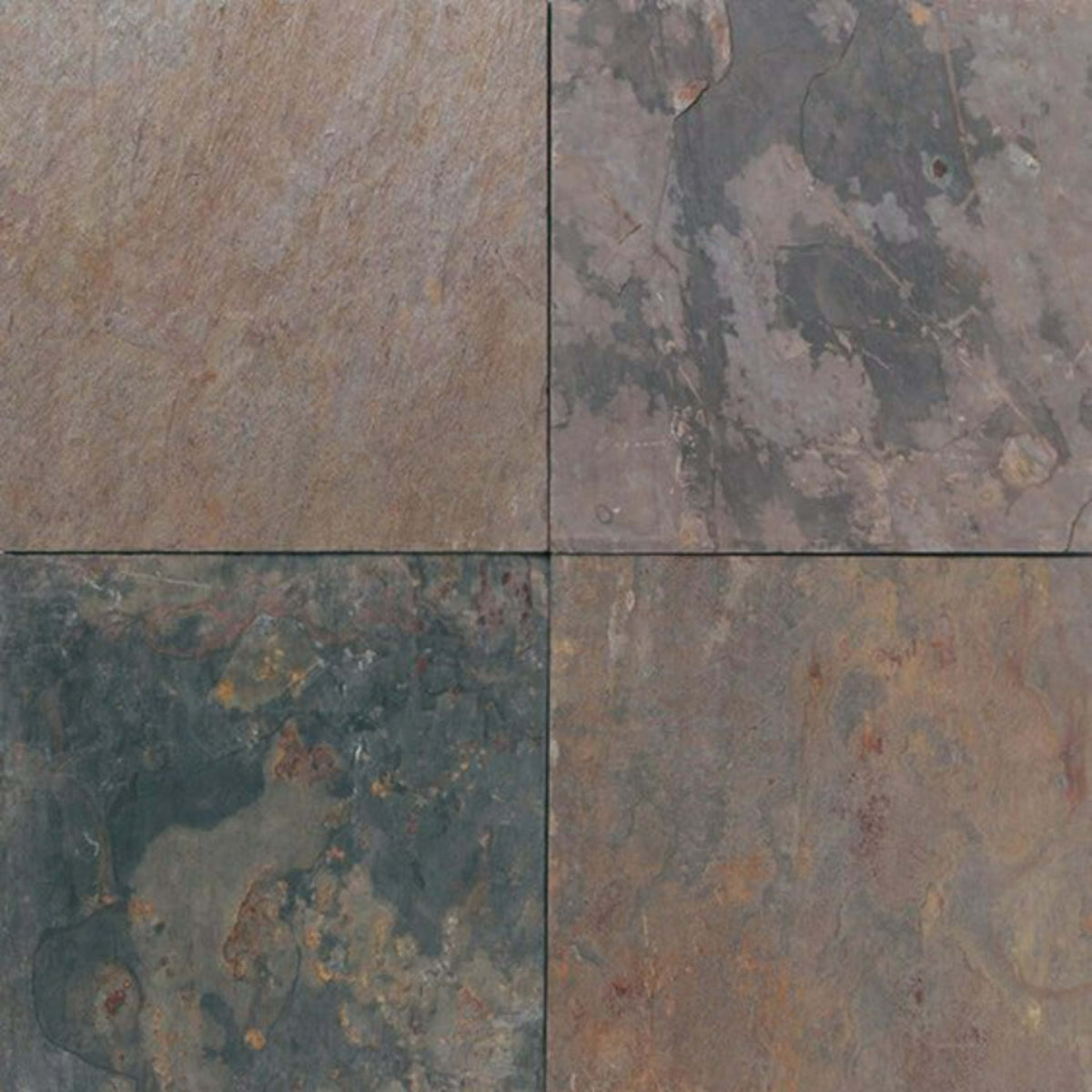 Slate in Indian Mlticolor-12x12x.375 Natural Stone