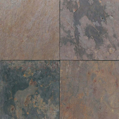 Slate in Indian Mlticolor-12x12x.375 Natural Stone