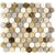 Surface Tech in Hex Caramel Natural Stone