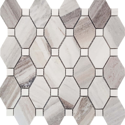 Skyline in Brushed Elongated Hexagon Natural Stone