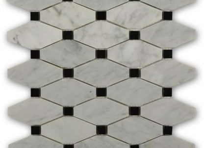 Stella in White Carrara With Black Dot