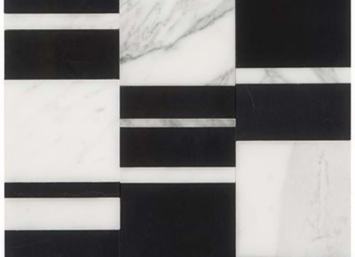 Steinway in Blanco - Nero Marquina  Calacatta Gold