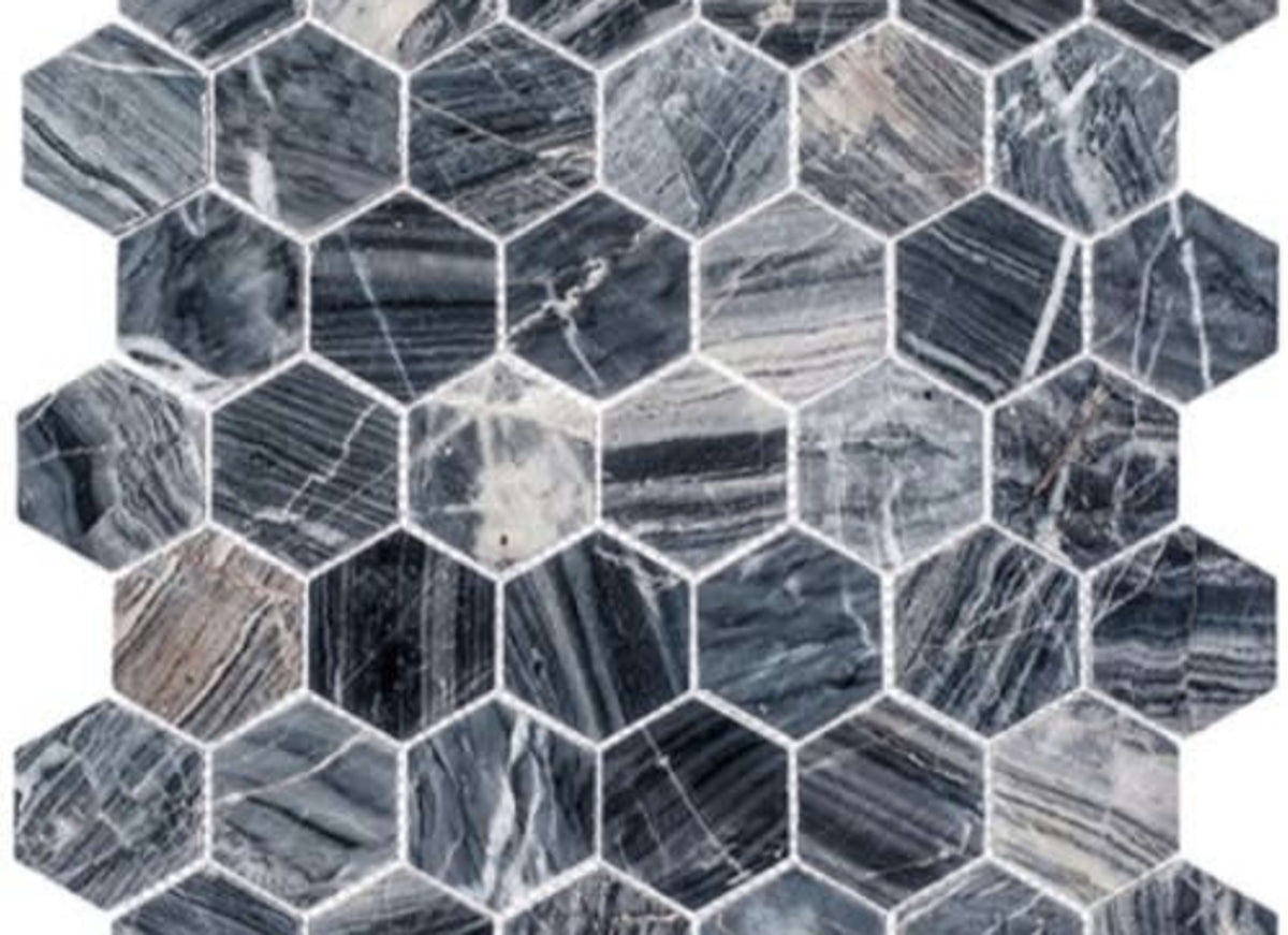 Colonial in Salem Charcoal 2" Hex