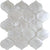 Splash in White / Arabesque Glass Tile