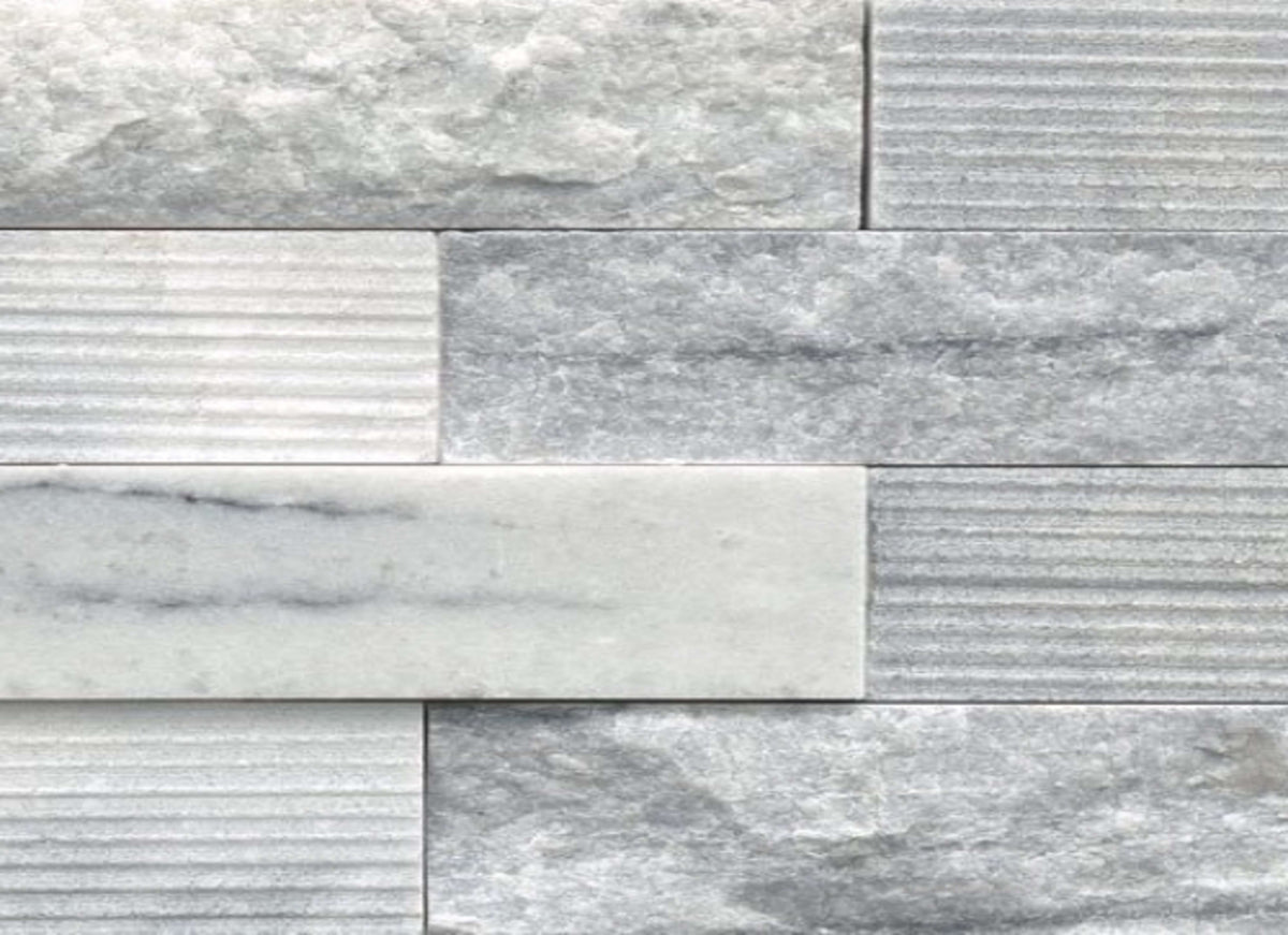 Structure in Structure 3d Ledger Gray (Marble) 6” X 24”