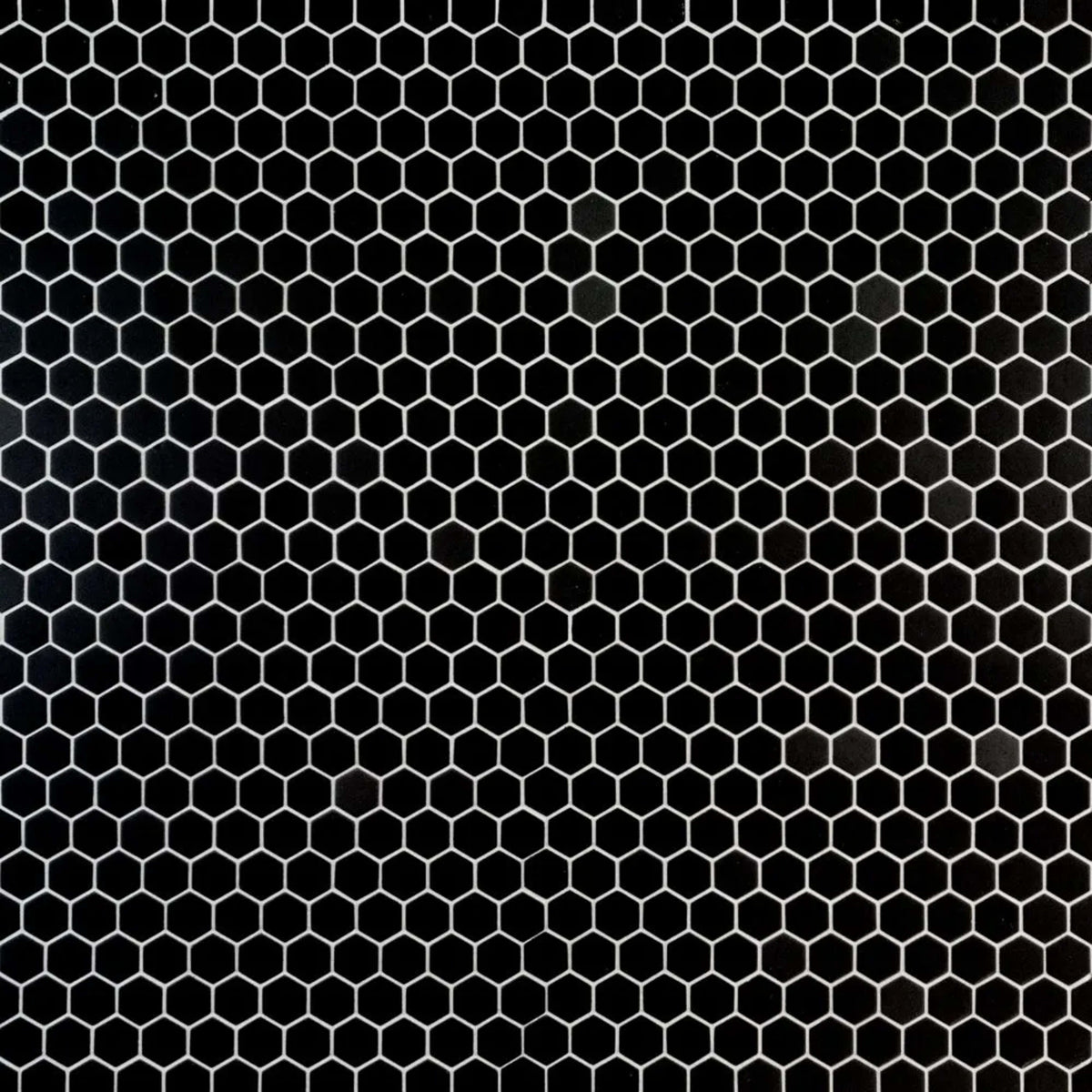 Strut Mosaic in Black Glass Tile