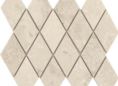 Crema in Honed & Filled Rhombo Mosaic