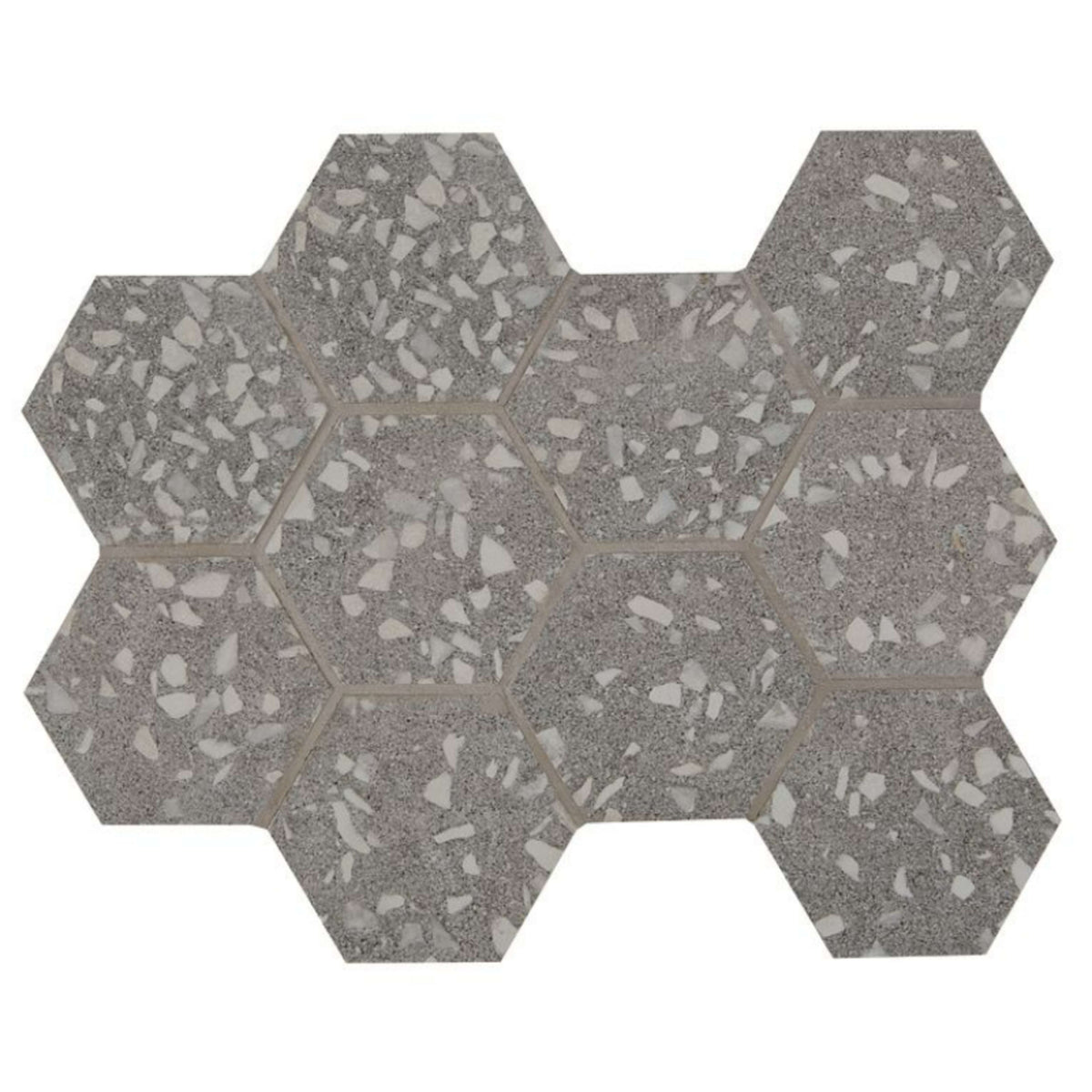 Terrazo in Grey Hex Tile