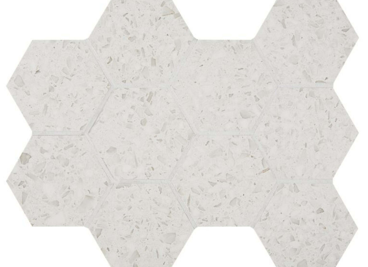 Terrazo in White Hex
