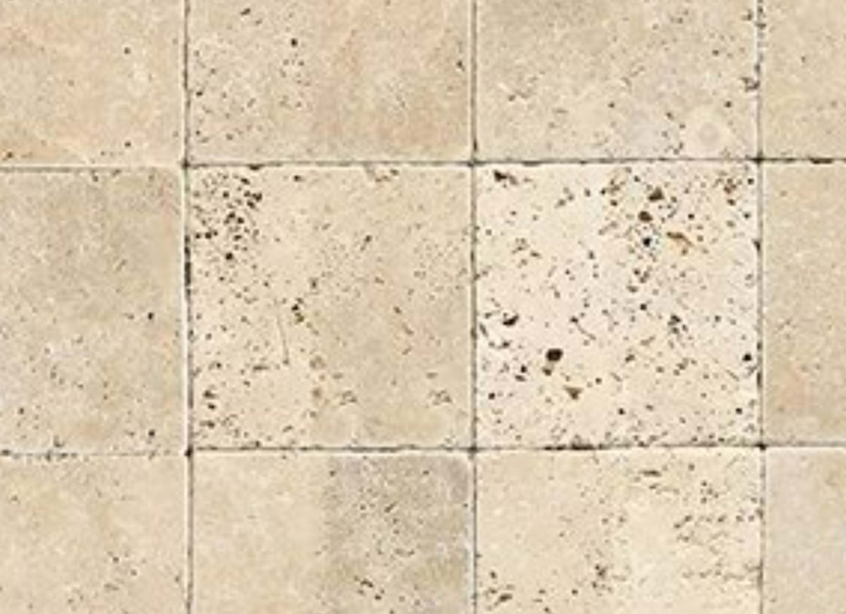 Travertine in Ivory Classico Square-4x12