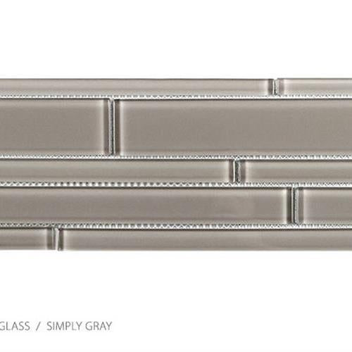 Translucent Clear Glass in Simply Gray Glass Tile