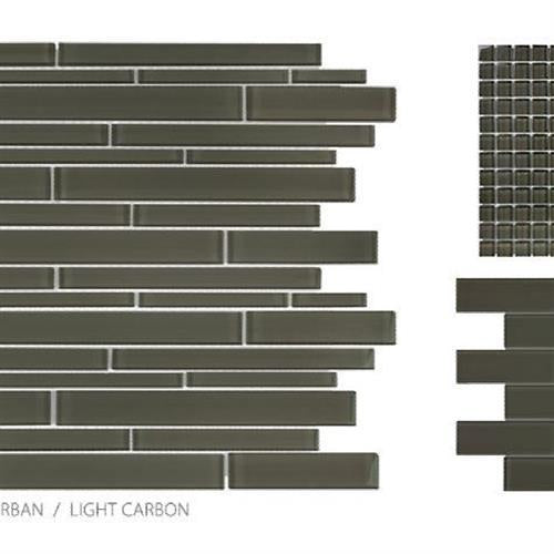 Translucent Urban Glass in Light Carbon - Mosaic Glass Tile