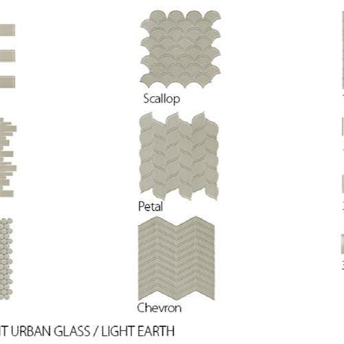 Translucent Urban Glass in Light Earth - Brick Glass Tile