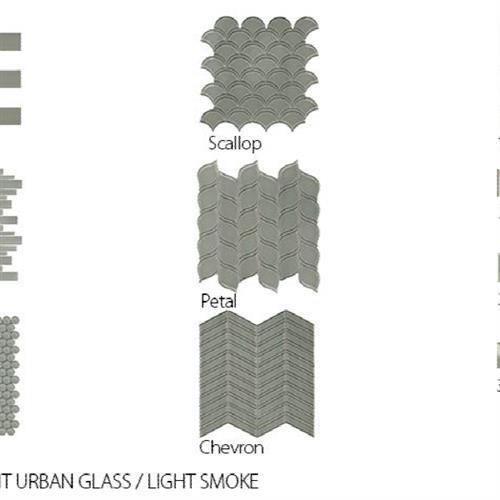 Translucent Urban Glass in Light Smoke - 3x12 Glass Tile