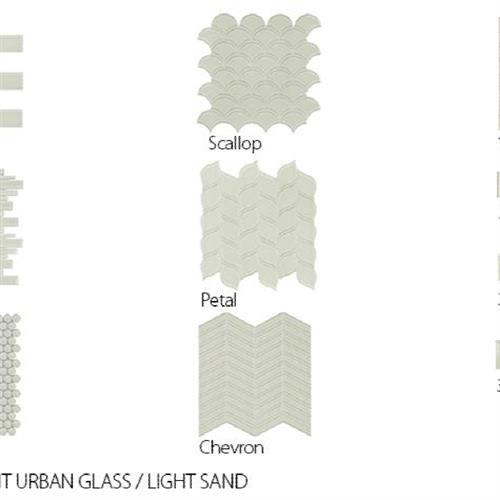 Translucent Urban Glass in Light Sand - Penny Glass Tile