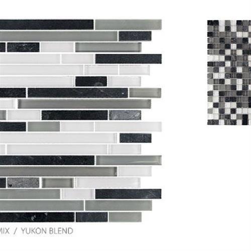 Glass & Slate in Yukon Blend - Strip Glass Tile
