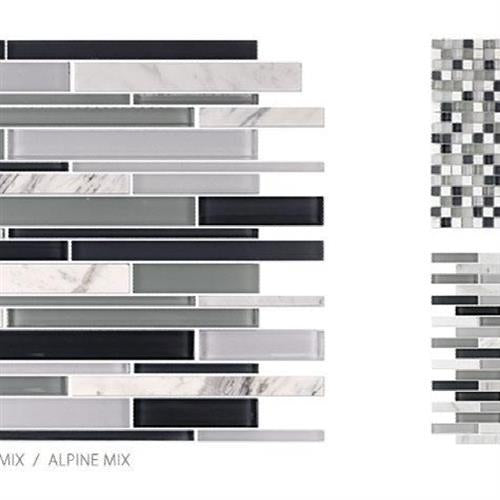 Glass & Stone in Alpine - Mosaic Glass Tile