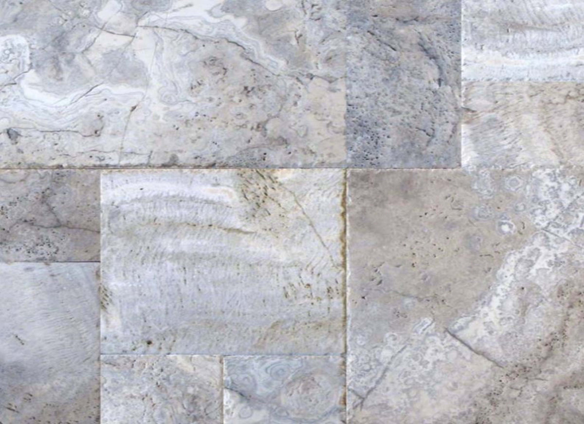 Silver Travertine in Gray-Light Hu