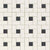 Unglazed Mosaics in Ice White/Black Penny Rounds Rosette Tile