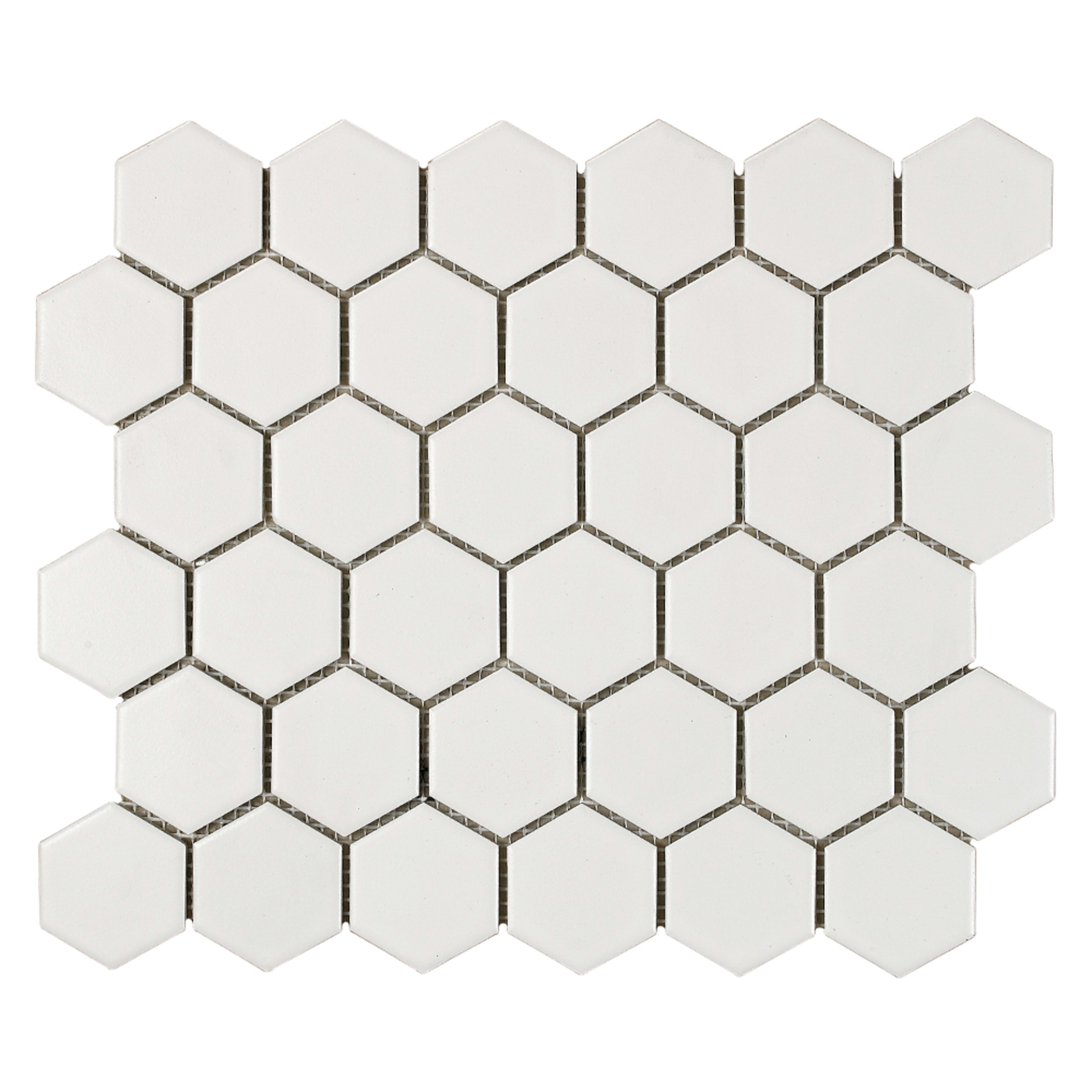Urban Textures in White 2" Hexagon Tile
