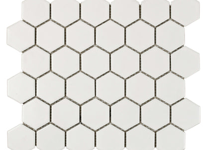 Urban Textures in White 2" Hexagon