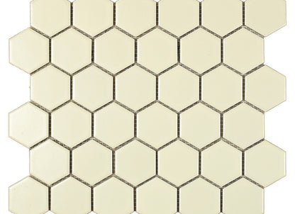 Urban Textures in Ivory 2" Hexagon