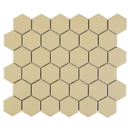 Urban Textures in Beige 2" Hexagon  Tile