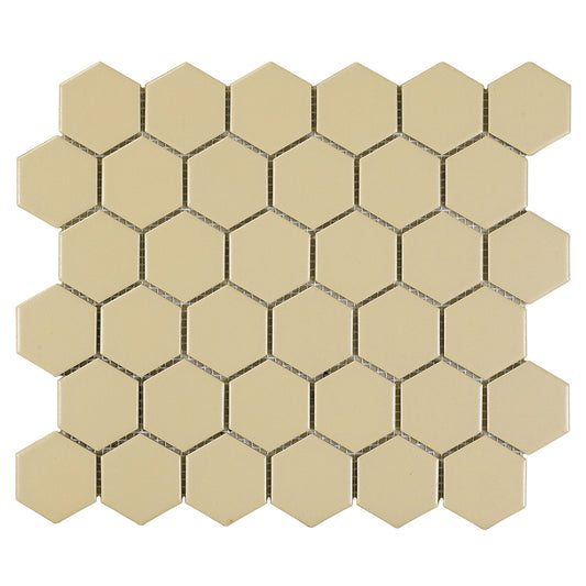 Urban Textures in Beige 2" Hexagon  Tile