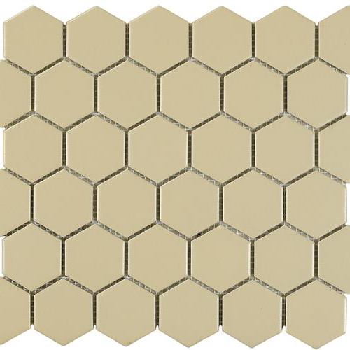 Urban Textures Mosaics in Beige Matte - Hexagon Tile