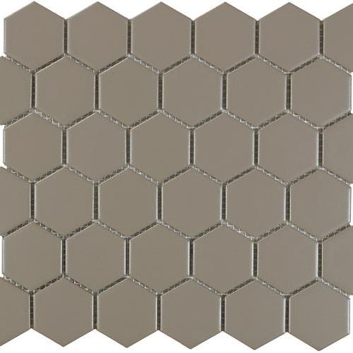 Urban Textures Mosaics in Gray Matte - Hexagon Tile