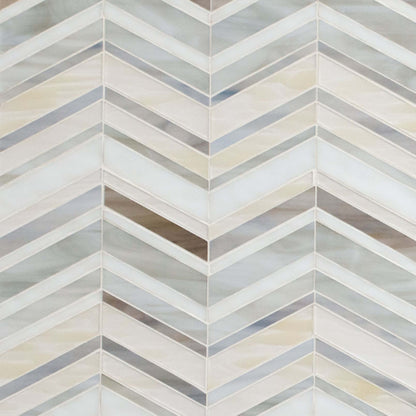 Urban Wave in Greige Glass Tile