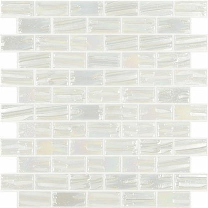 Moon Brick in White Glass Tile