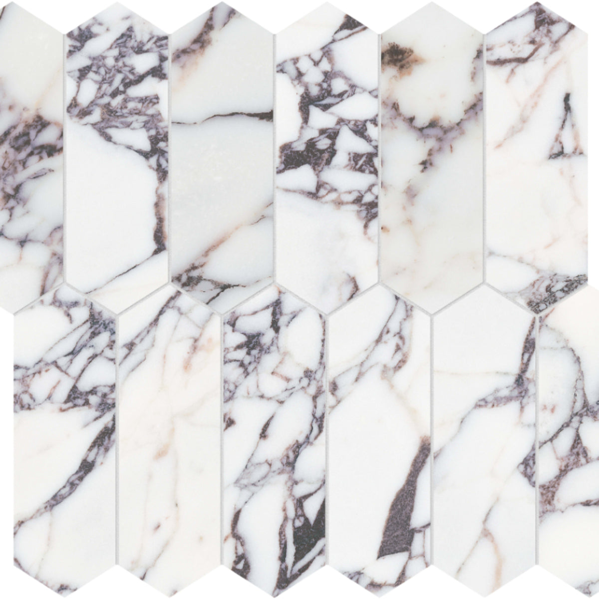 Viola Roccia in Picket Mosaic Honed Natural Stone