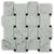 Wide Weave in White Carrara With Black Dot Natural Stone