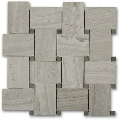 Wide Weave in Wooden Beige With Athens Gray Dot Natural Stone