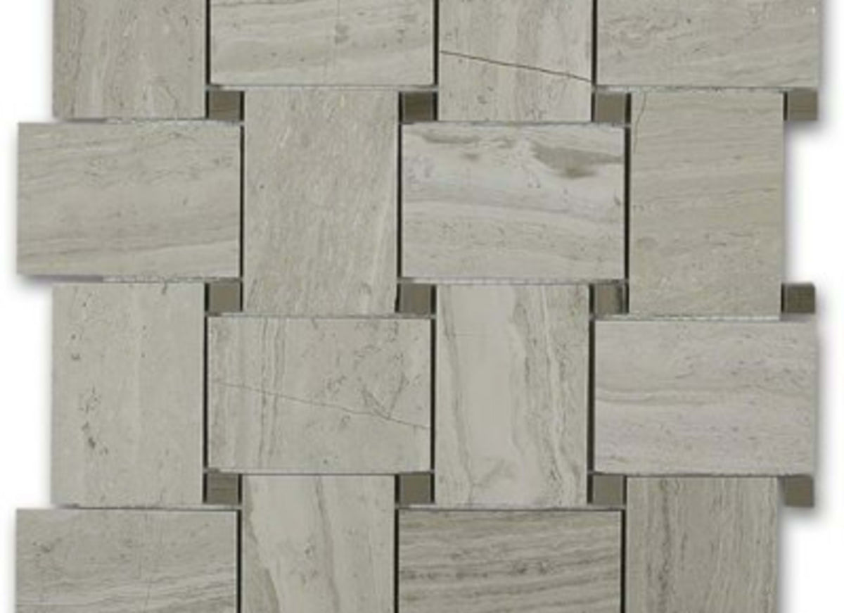 Wide Weave in Wooden Beige With Athens Gray Dot