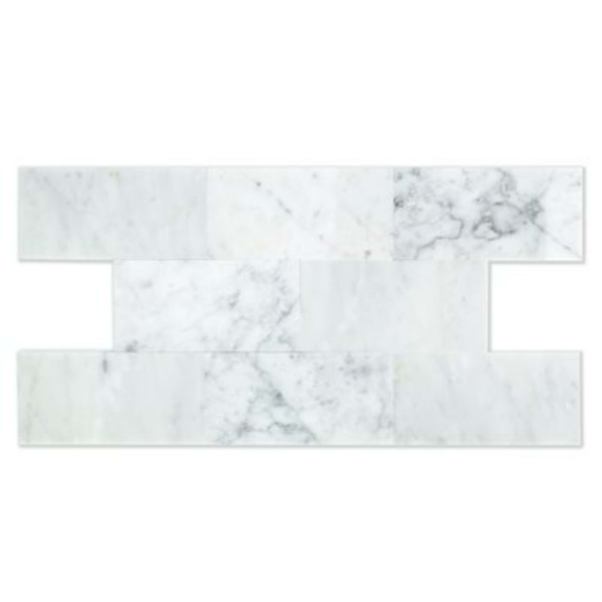 White Carrara in White Carrara 3x6 Polished Natural Stone