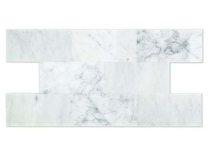 White Carrara in White Carrara 3x6 Polished