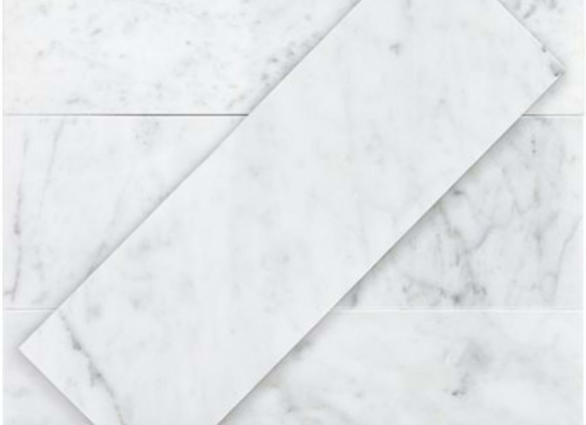 White Carrara in White Carrara 4x12 Polished