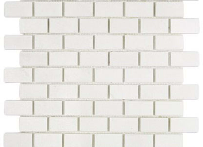 White Thassos in White Thassos 1x2 Brick