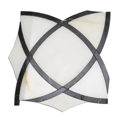 Zephyr Series in White Onyx And Saint Laurent Line Natural Stone