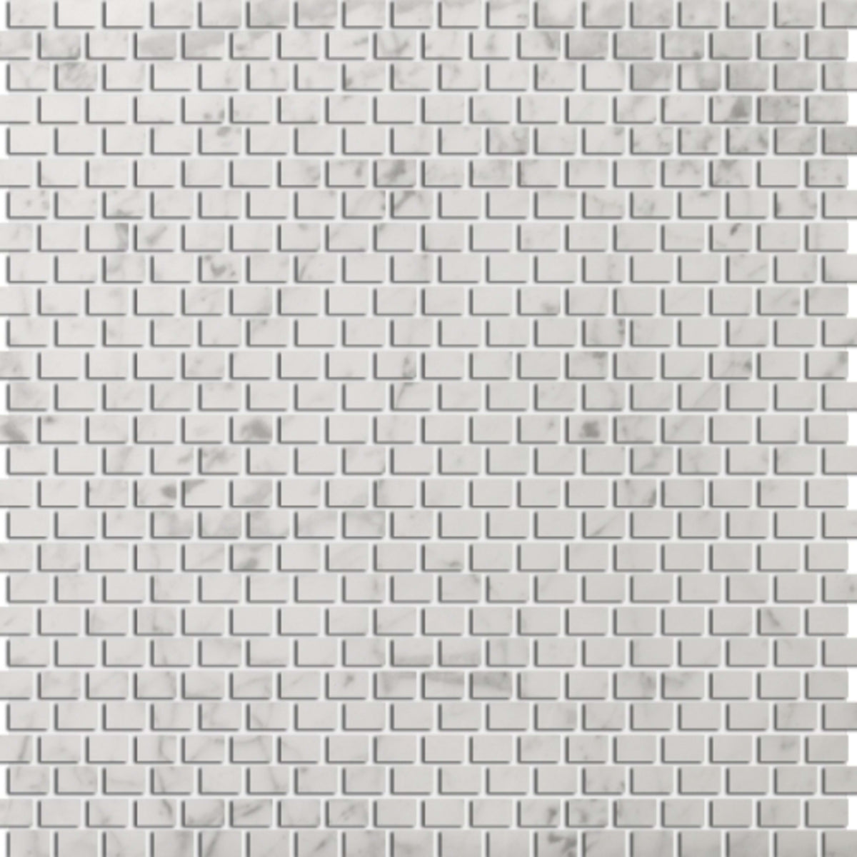 Marble Bianco Gioia Collection in 12" X 12" Mosaic Mesh Honed Natural Stone