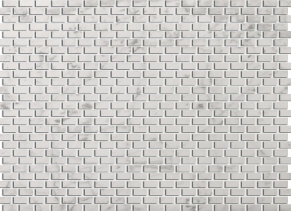 Marble Bianco Gioia Collection in 12" X 12" Mosaic Mesh Honed