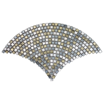 Fantasy in Zepher Fanfare Glass Tile