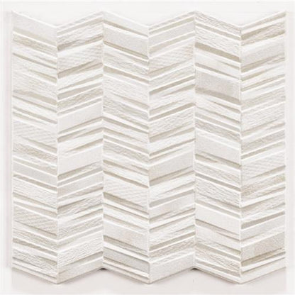 Chevron in White Tile
