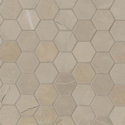Sande in Cream 2x2 Hex Tile