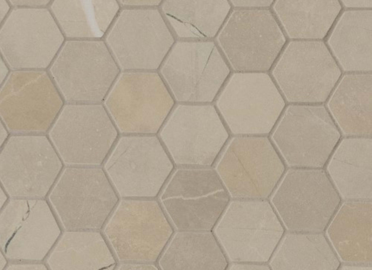 Sande in Cream 2x2 Hex